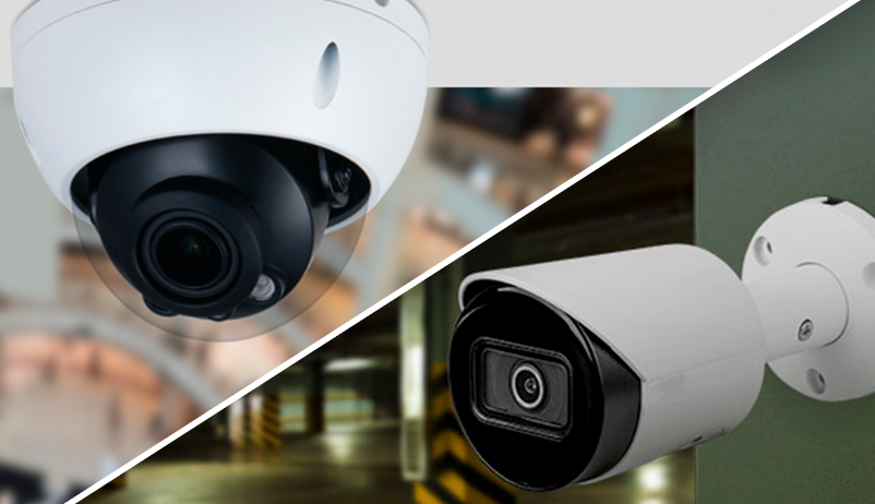 Câmeras de segurança CFTV dome e bullet instaladas pela Pires Informática